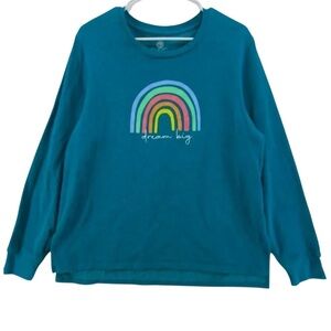 POSITIVITEES Pullover Long Sleeve Crew Neck Sweatshirt, Size XL (16 - 18)